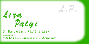 liza palyi business card